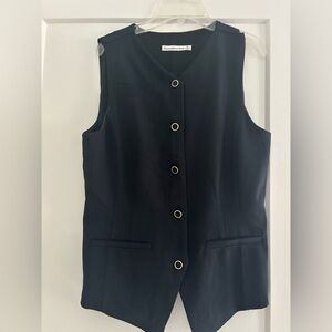 Abercrombie & Fitch Black Vest with Gold Buttons